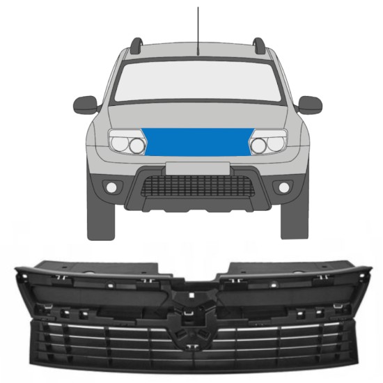 Grill för Dacia Duster 2010-2012 16216