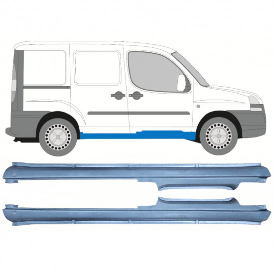 Tröskelplåt reparationspanel för Fiat Doblo 2001-2010 / Set 11465