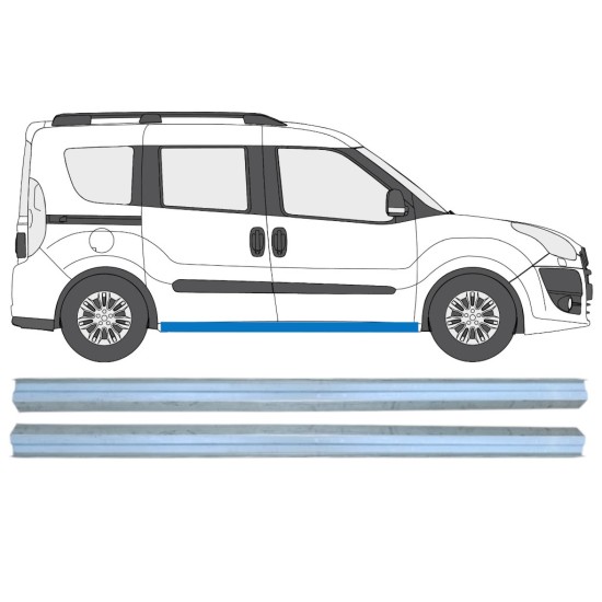 Tröskelplåt reparationspanel för Fiat Doblo 2010-2022 / Vänster+Höger / Set 15361