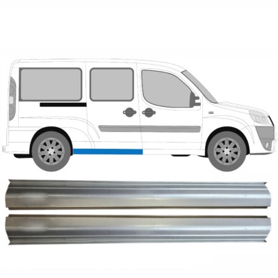 Bak tröskel reparationspanel för Fiat Doblo 2001-2010 / Vänster+Höger / Set 14624