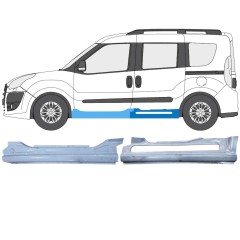 Tröskelplåt reparationspanel för Fiat Doblo 2010-2022 / Vänster / Set 12748