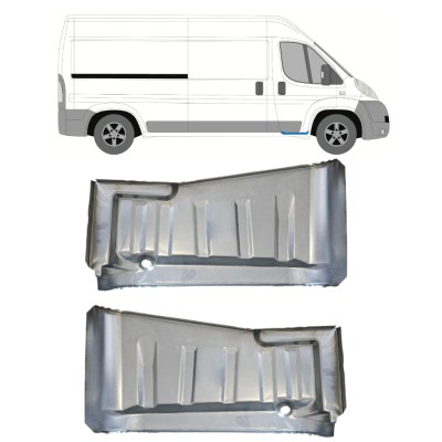 Reparationsplåt insteg vänster/höger för Fiat Ducato 2006-2014 / Vänster+Höger / Set 15061
