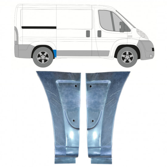 Sidovägg hjulhuskant för Fiat Ducato 2006- / SWB / Set 11474