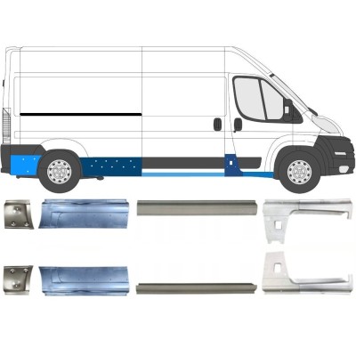 Tröskelplåt reparationspanel för Fiat Ducato 2006-2026 / Vänster+Höger / Set 10888