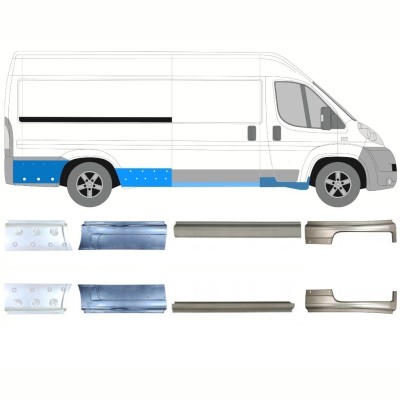 Tröskelplåt reparationspanel för Fiat Ducato 2006-2026 / Vänster+Höger / Set 10891