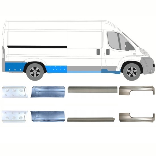 Tröskelplåt reparationspanel för Fiat Ducato 2006-2026 / Vänster+Höger / Set 10891