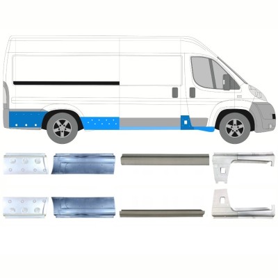 Tröskelplåt reparationspanel för Fiat Ducato 2006-2026 / Vänster+Höger / Set 10889