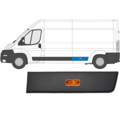 Prydnadslist skyddslist sidovägg bak med lampa för Fiat Ducato 2006-2018 / Vänster / Set 10679