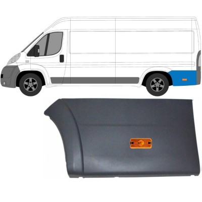 Prydnadslist skyddslist sidovägg bak med lampa för Peugeot Boxer 2006-2018 / Vänster / Set 14143