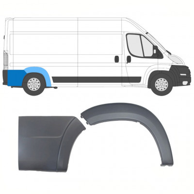 Set med bakre hjulhuslister för Fiat Ducato Boxer Relay 2006-2018 / Höger /  8472