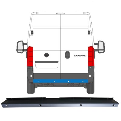 Bak stötfångare med PDC för Fiat Ducato 2006-2018 16925