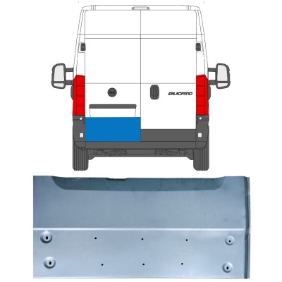 Reparationspanel för bakdörr för Fiat Ducato 2006-2014 / Vänster 14535