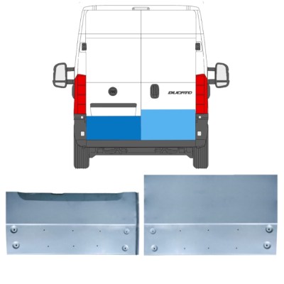 Reparationspanel för bakdörr för Fiat Ducato 2006-2014 / Vänster+Höger / Set 14536