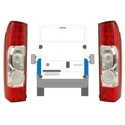 Baklykta för Fiat Ducato 2006-2014 / Vänster+Höger / Set 10026