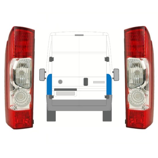 Baklykta för Fiat Ducato 2006-2014 / Vänster+Höger / Set 10026