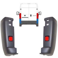 Bak stötfångarhörn + reflexlampa för Fiat Ducato 2006-2018 / Vänster+Höger / Set 9935