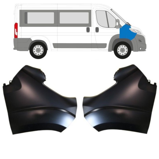 Fram skärm för Fiat Ducato 2014-2018 / Vänster / Set 15396
