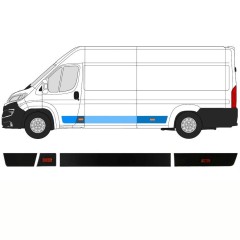 Prydnads skyddslister set för Peugeot Boxer 2018- / Vänster / 14423