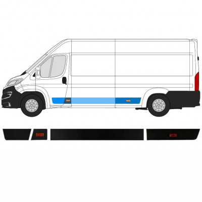 Prydnads skyddslister set för Fiat Ducato Boxer Relay 2018- / LWB / Vänster /  8487