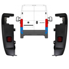 Bak hörn stötfångare 270 grader för Citroen Jumper 2018- / Vänster+Höger / Set 13226