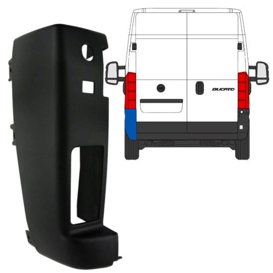 Bak hörn stötfångare 180 grader