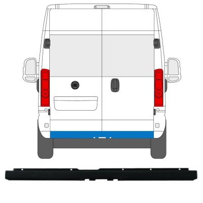 Bakre stötfångare med utskärning för dragkrok för Citroen Jumper 2018- 16166