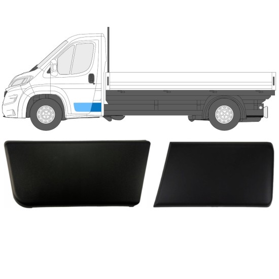 Prydnads skyddslister set för enkelhytt för Fiat Ducato 2018- / Vänster / Enkelhytt / 14809