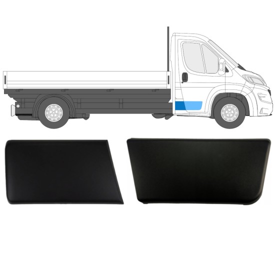 Prydnads skyddslister set för enkelhytt för Fiat Ducato 2018- / Höger / Enkelhytt / 14808