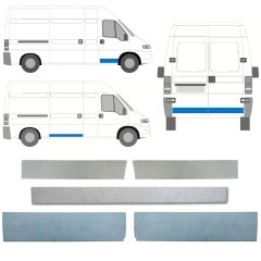 Dörreparationspanel för Fiat Ducato 1994-2006 / Vänster+Höger / Set 12627