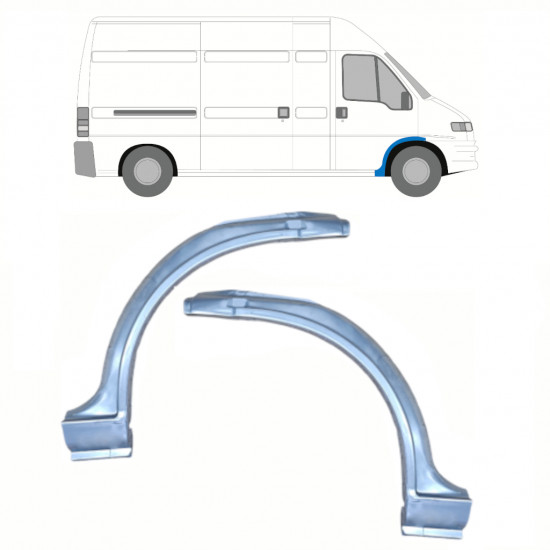 Framre hjulhus reparationspanel för Fiat Ducato 1994-2006 / Vänster+Höger / Set 10701