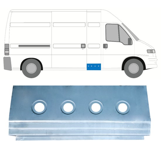 Inre tröskel reparationspanel för Citroen Jumper 1994-2006 / Vänster = Höger (symmetrisk) 17305