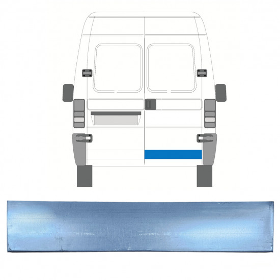 Låg bakdörr reparationspanel för Fiat Ducato Boxer Relay Jumper 1994-2006 / Höger 7339