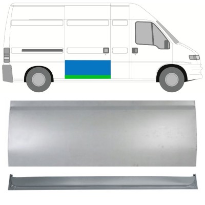 Inre + yttre skjutdörr reparationspanel för Fiat Ducato 1994-2006 / Höger / Set 16160