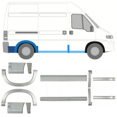 Tröskelplåt + sidovägg hjulhuskant för Fiat Ducato 1994-2006 / Set 11522