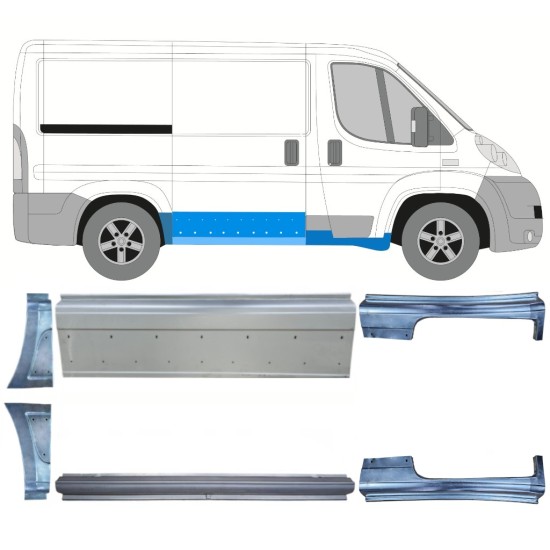 Reparationspanel set för Fiat Ducato 2006-2014 / Vänster+Höger / 14812 Reparationspanel set för Fiat Ducato 2006-2014 / Vänster+Höger / 14812