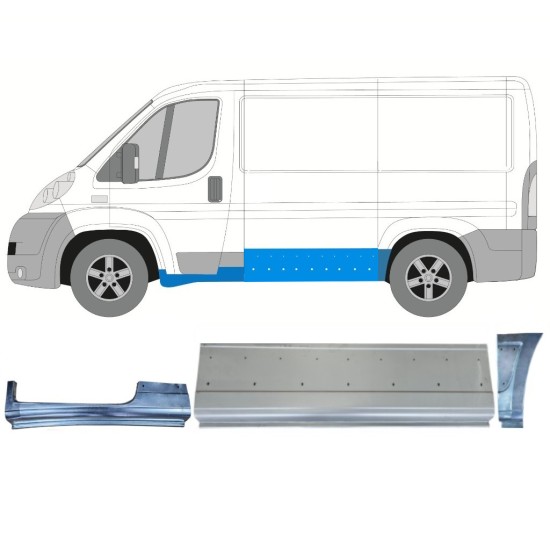 Reparationspanel set för Fiat Ducato 2006-2014 / Vänster / 14811 Reparationspanel set för Fiat Ducato 2006-2014 / Vänster / 14811