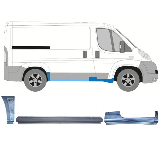 Reparationspanel set för Fiat Ducato 2006-2014 / Höger / 14810 Reparationspanel set för Fiat Ducato 2006-2014 / Höger / 14810
