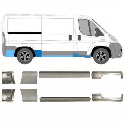 Tröskelplåt reparationspanel för Fiat Ducato 2006- / Vänster+Höger / Set 10883