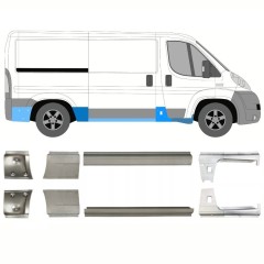 Tröskelplåt reparationspanel för Fiat Ducato 2006-2025 / Vänster+Höger / Set 10884