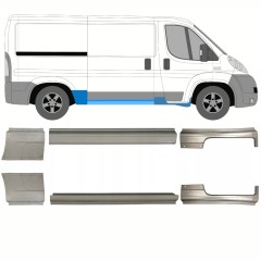 Tröskelplåt + sidovägg hjulhuskant för Fiat Ducato 2006-2025 / Vänster+Höger / Set 8861