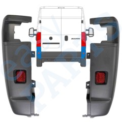 Bak hörn stötfångare 270 grader för Peugeot Boxer 2006-2018 / Vänster+Höger / Set 14063