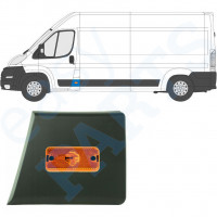 Prydnads Skyddslist stolpe med lampa för Fiat Ducato 2006- / Vänster 10677