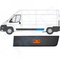 Prydnadslist skyddslist sidovägg bak med lampa för Fiat Ducato 2006- / Vänster /  10679