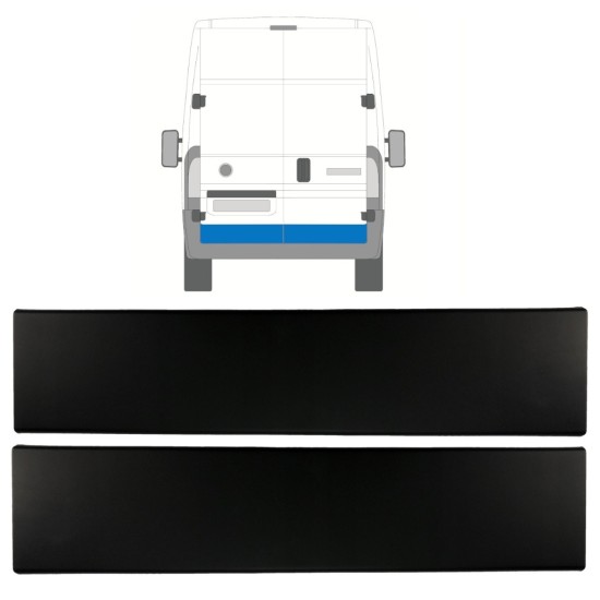 Prydnadslist skyddslister dörr bak för Fiat Ducato 2018- / Vänster+Höger / Set 9834