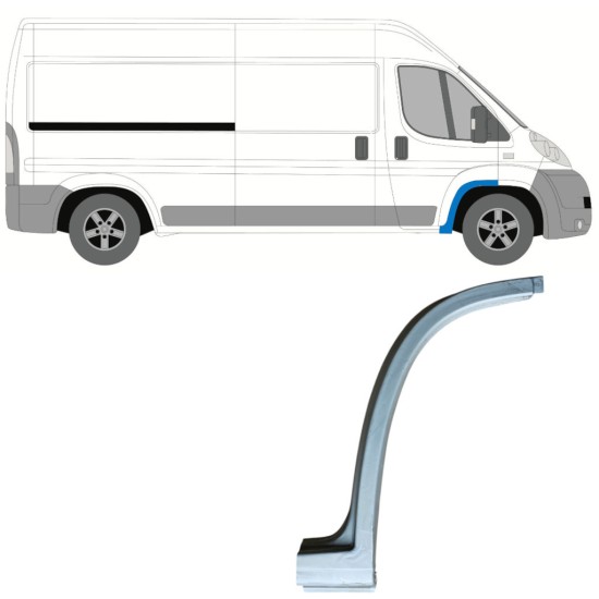 Framre hjulhus reparationspanel för Fiat Ducato 2006-2026 / Höger 16827