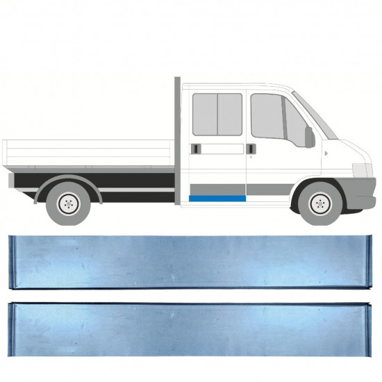 Reparationspanel för bakdörr för Fiat Ducato Boxer Relay Jumper 1994-2006 / Vänster+Höger / Dubbelkabin / Set 10501