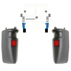 Stötfångarhörn bak för Fiat Ducato 1994-2002 / Vänster+Höger / Set 10423