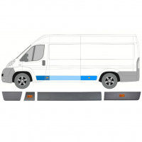 Prydnads Skyddslist med lampa Set för Fiat Ducato 2006- / Vänster /  10449