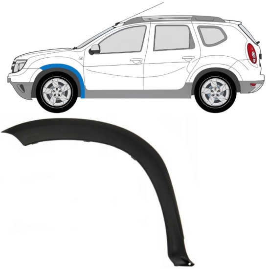 Prydnads Skyddslist skärm för Dacia Duster 2010-2017 / Vänster 16018