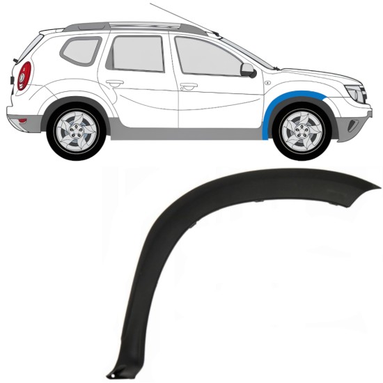 Prydnads Skyddslist skärm för Dacia Duster 2010-2017 / Höger 16017